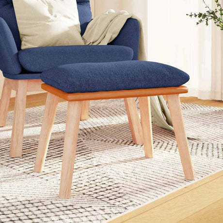 Vidaxl voetenbank 45x29,5x35 cm stof en kunstleer blauw