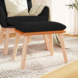 Vidaxl voetenbank 45x29,5x35 cm stof en kunstleer zwart