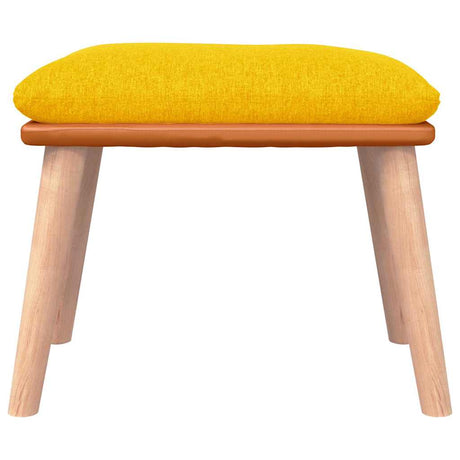 Vidaxl voetenbank 45x29,5x35 cm stof en kunstleer mosterdgeel