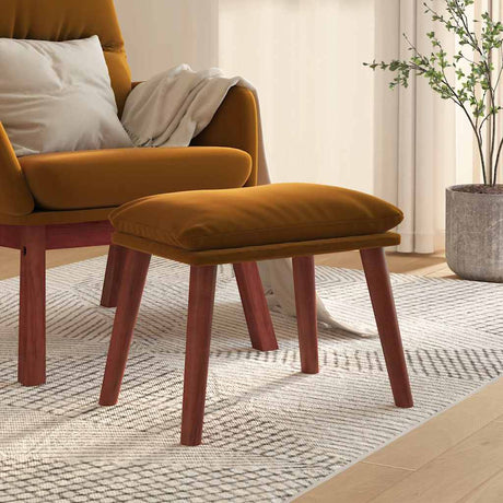 Vidaxl voetenbank 45x29,5x35 cm fluweel bruin