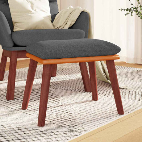 Vidaxl voetenbank 45x29,5x35 cm stof en kunstleer donkergrijs