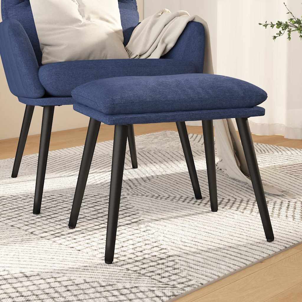 Vidaxl voetenbank 45x29,5x35 cm stof blauw