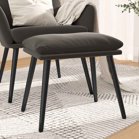 Vidaxl voetenbank 45x29,5x35 cm fluweel donkergrijs