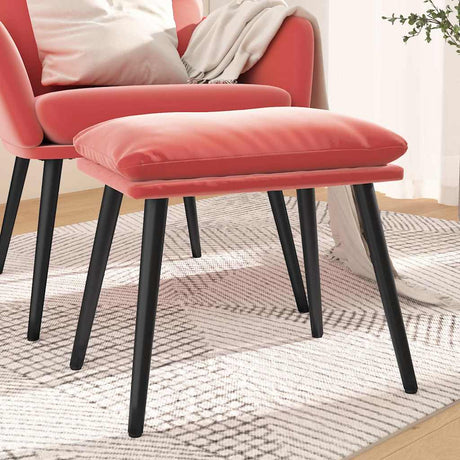 Vidaxl voetenbank 45x29,5x35 cm fluweel roze