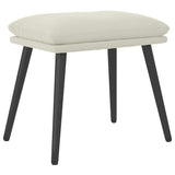 Vidaxl voetenbank 45x29,5x35 cm fluweel crèmewit