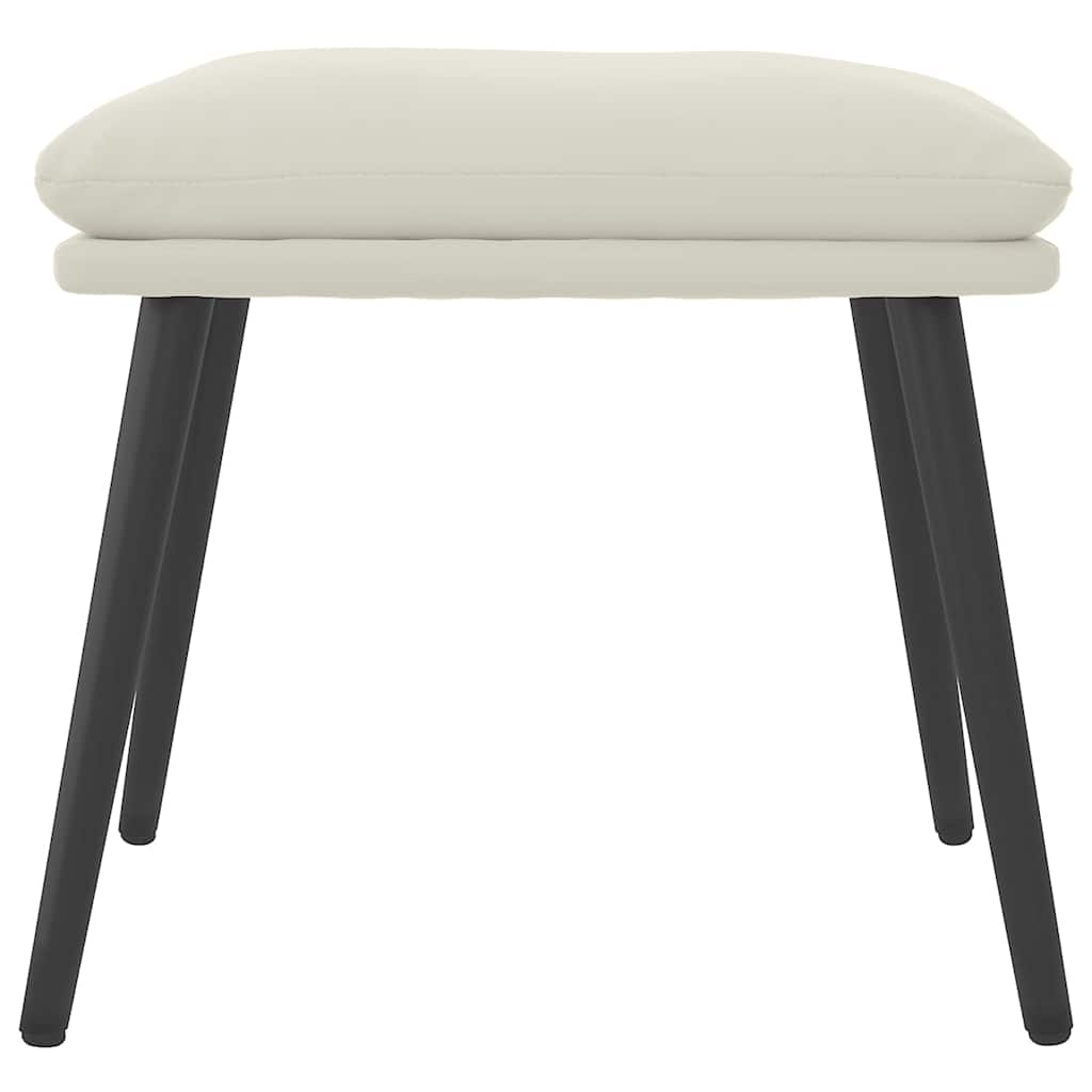 Vidaxl voetenbank 45x29,5x35 cm fluweel crèmewit