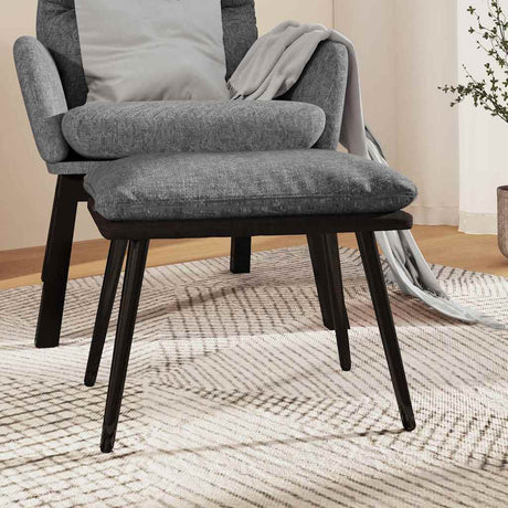 Vidaxl voetenbank 45x29,5x35 cm stof en kunstleer lichtgrijs