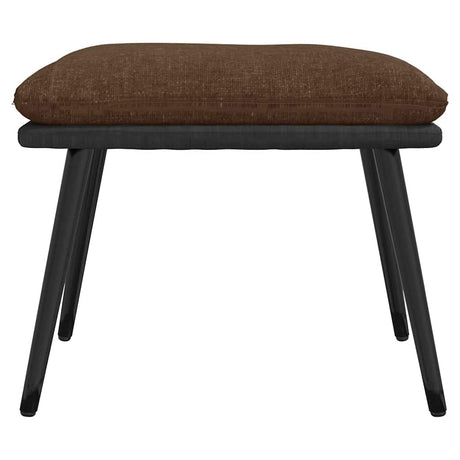 Vidaxl voetenbank 45x29,5x35 cm stof en kunstleer bruin
