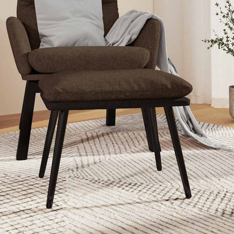 Vidaxl voetenbank 45x29,5x35 cm stof en kunstleer bruin