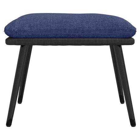 Vidaxl voetenbank 45x29,5x35 cm stof en kunstleer blauw