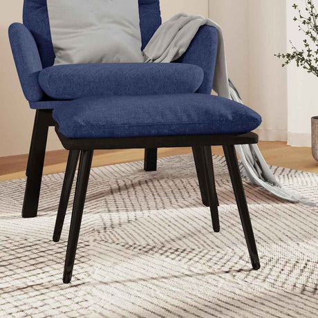 Vidaxl voetenbank 45x29,5x35 cm stof en kunstleer blauw