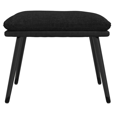 Vidaxl voetenbank 45x29,5x35 cm stof en kunstleer zwart