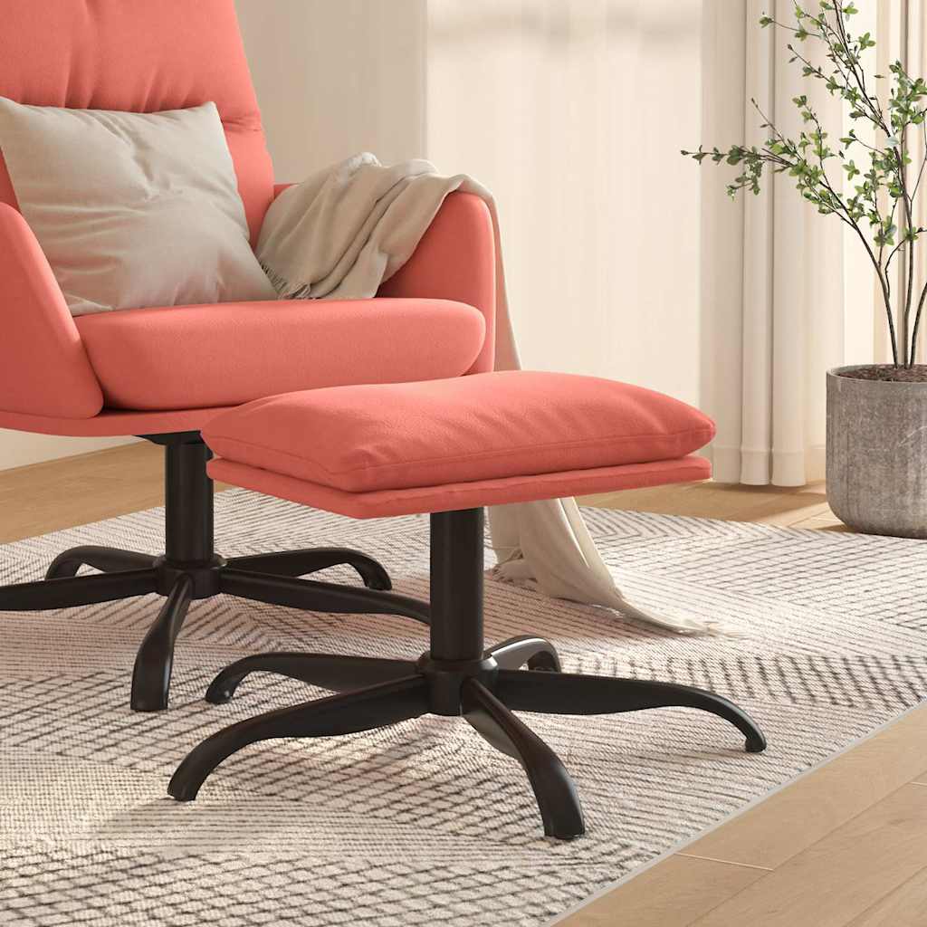 Vidaxl voetenbank 60x60x36 cm fluweel roze