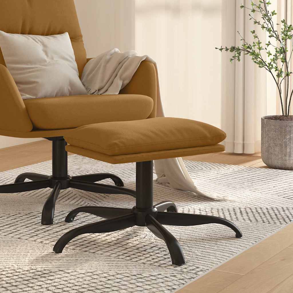 Vidaxl voetenbank 60x60x36 cm fluweel bruin