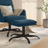 Vidaxl voetenbank 60x60x36 cm fluweel blauw