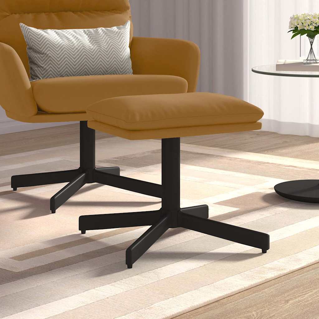 Vidaxl voetenbank 60x60x36 cm fluweel bruin