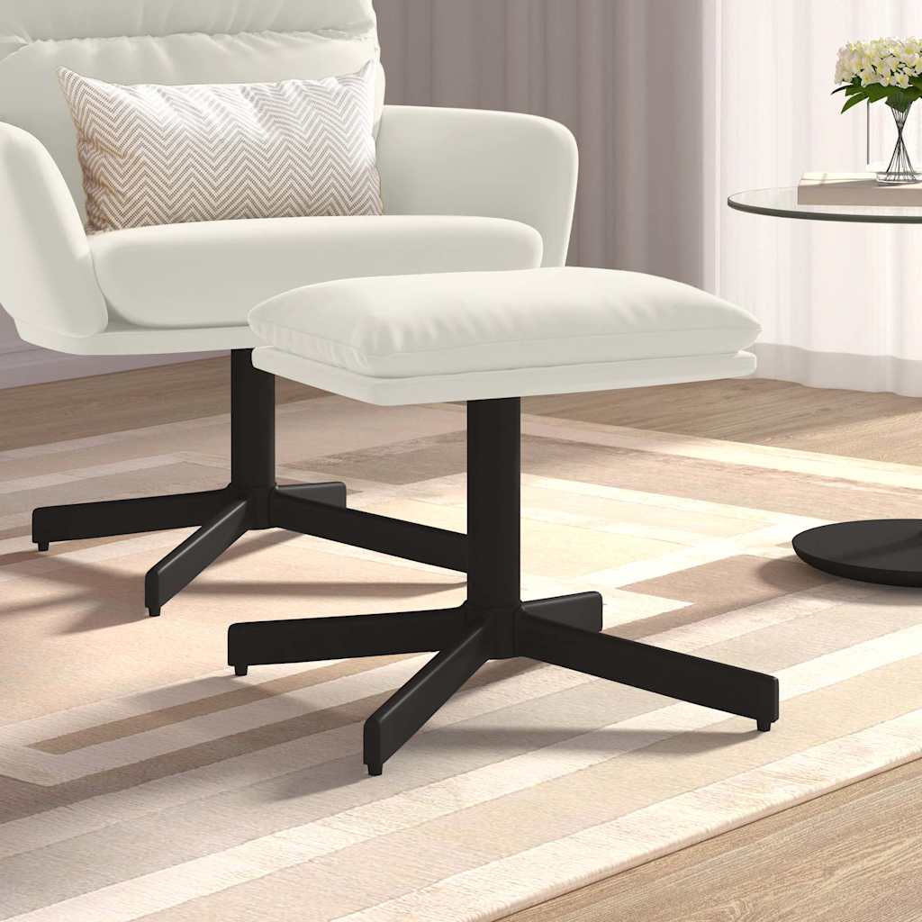 Vidaxl voetenbank 60x60x36 cm fluweel crèmewit