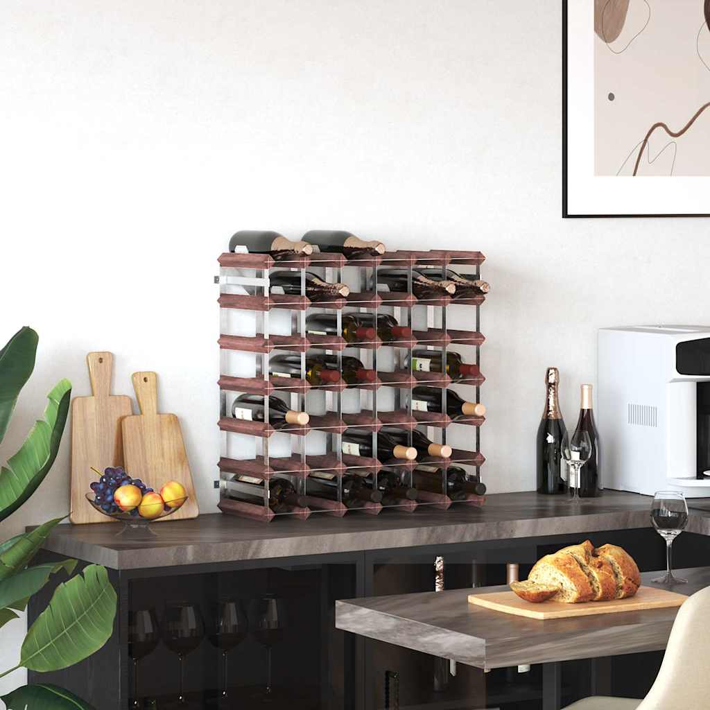 Vidaxl wijnrek voor 42 flessen massief grenenhout bruin