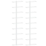 Vidaxl wijnrekken 2 st wandmontage voor 9 flessen ijzer wit