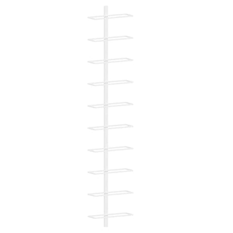 Vidaxl wijnrek voor 10 flessen wandmontage metaal wit