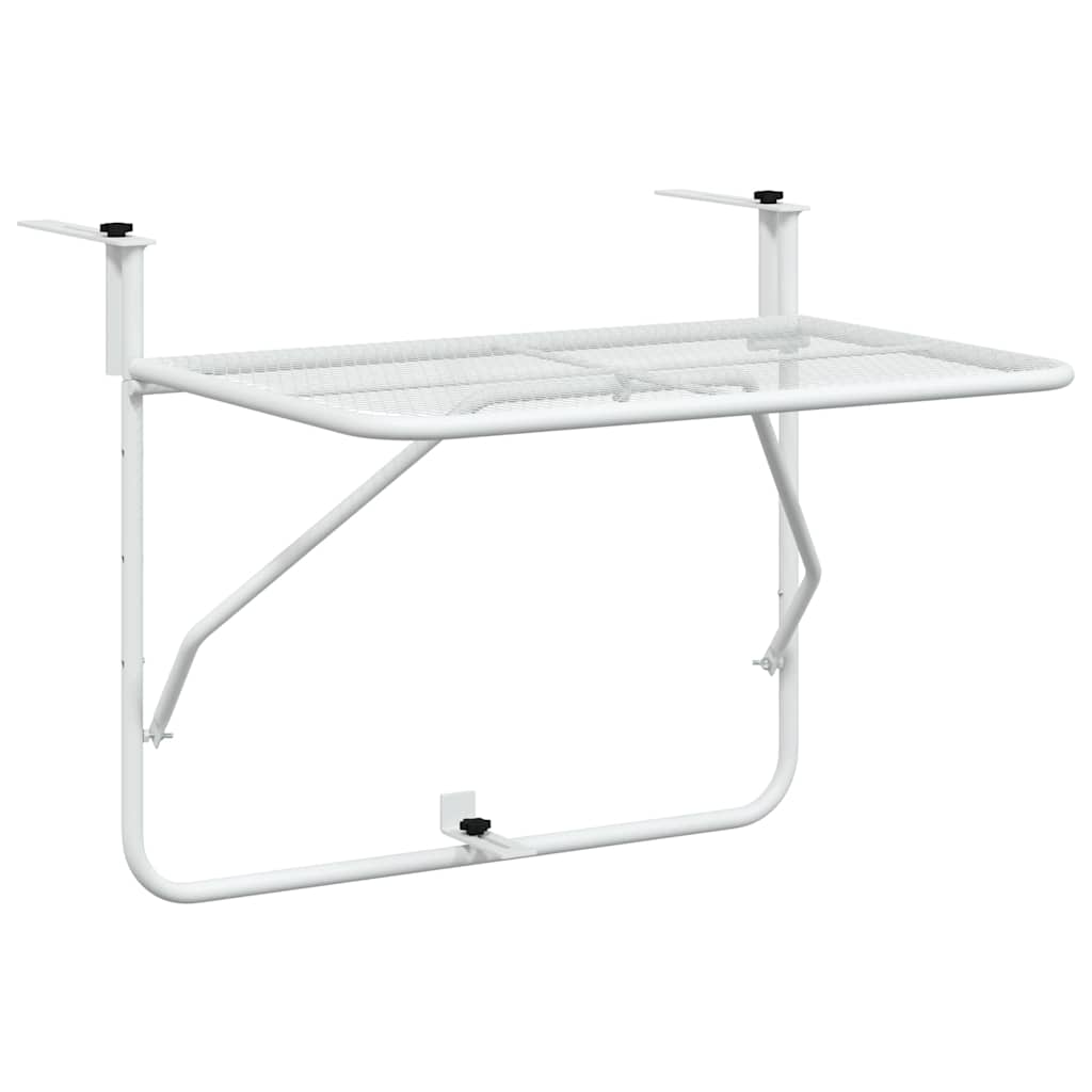 Vidaxl balkontafel 60x40 cm staal wit