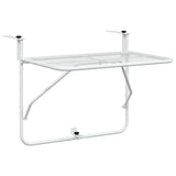 Vidaxl balkontafel 60x40 cm staal wit