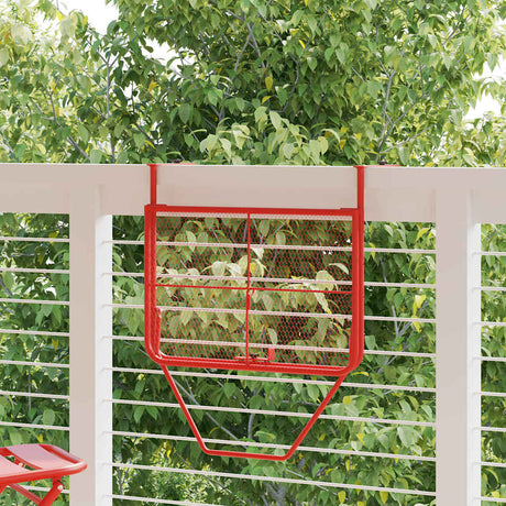 Vidaxl balkontafel 60x40 cm staal rood