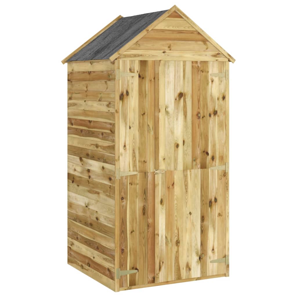 Vidaxl garden shed with door 107x107x220 cm impregnated pine