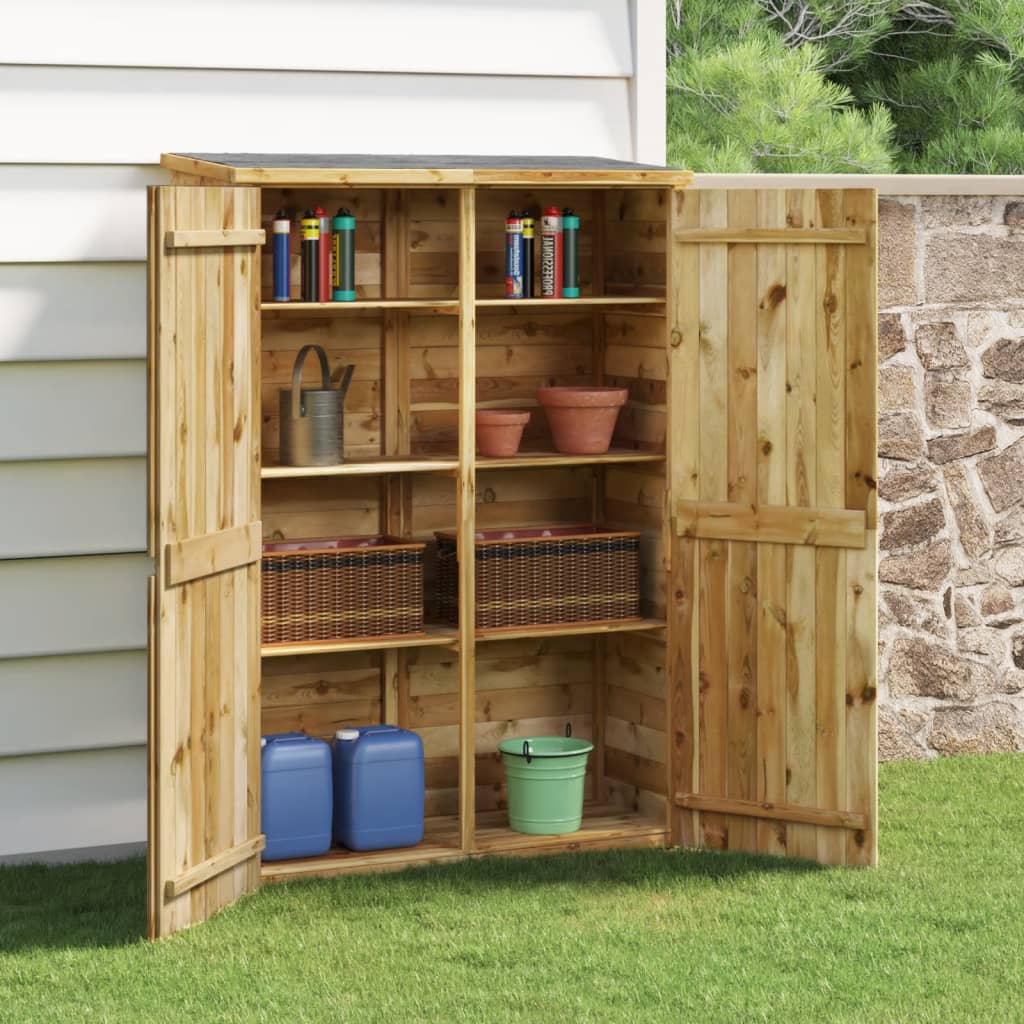 Vidaxl garden shed 123x45x171 cm impregnated solid pine