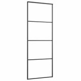 Vidaxl schuifdeur 76x205 cm mat esg-glas en aluminium zwart
