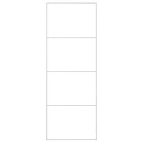Vidaxl schuifdeur 76x205 cm esg-glas en aluminium wit