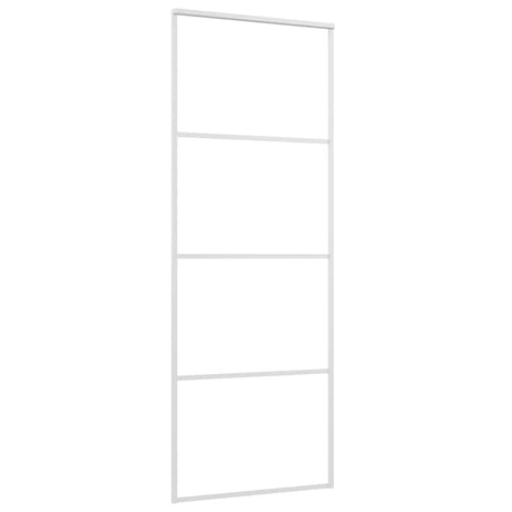Vidaxl schuifdeur 76x205 cm esg-glas en aluminium wit