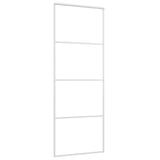 VidaXL sliding door 76x205 cm ESG glass and aluminum white