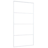 Vidaxl schuifdeur 102,5x205 cm esg-glas en aluminium wit