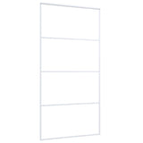 VidaXL sliding door 102.5x205 cm matte ESG glass and aluminum white