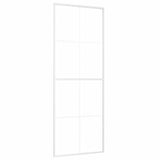 Vidaxl schuifdeur 76x205 cm esg-glas en aluminium wit