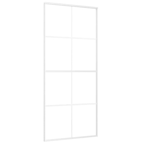 Vidaxl schuifdeur 90x205 cm esg-glas en aluminium wit