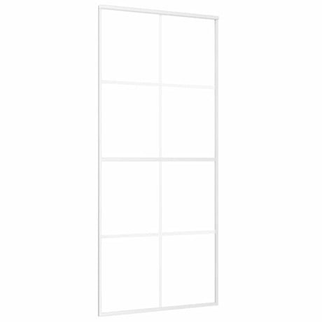 Vidaxl schuifdeur 90x205 cm mat esg-glas en aluminium wit