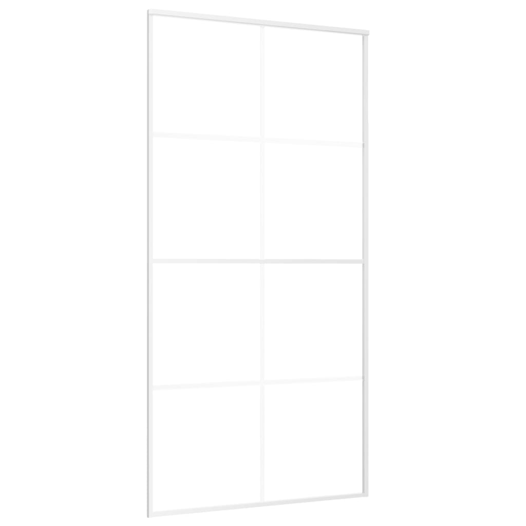 Puerta corredera de Vidaxl 102.5x205 cm de vidrio ESG y blanco de aluminio