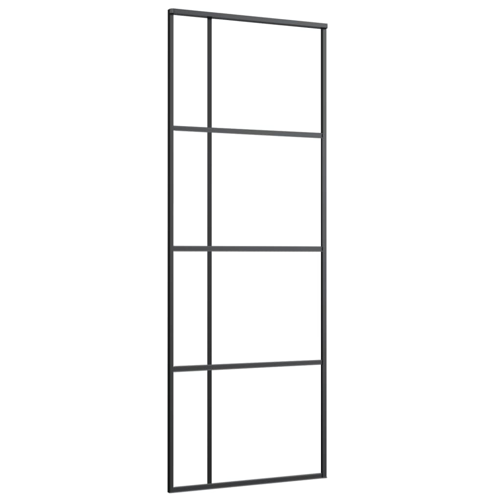 VidaXL sliding door 76x205 cm ESG glass and aluminum black