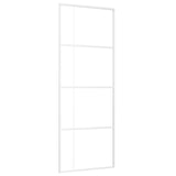 Vidaxl schuifdeur 76x205 cm esg-glas en aluminium wit