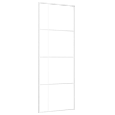 Vidaxl schuifdeur 76x205 cm esg-glas en aluminium wit