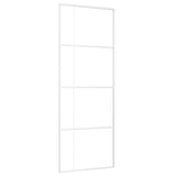 VidaXL sliding door 76x205 cm matte ESG glass and aluminum white