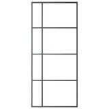 Vidaxl schuifdeur 90x205 cm esg-glas en aluminium zwart