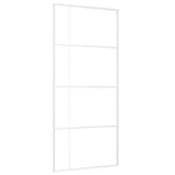 Vidaxl schuifdeur 90x205 cm esg-glas en aluminium wit