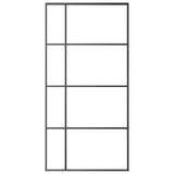Vidaxl schuifdeur 102,5x205 cm esg-glas en aluminium zwart