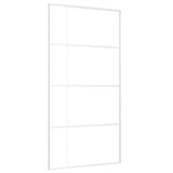 Vidaxl schuifdeur 102,5x205 cm esg-glas en aluminium wit