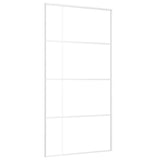 Vidaxl schuifdeur 102,5x205 cm mat esg-glas en aluminium wit