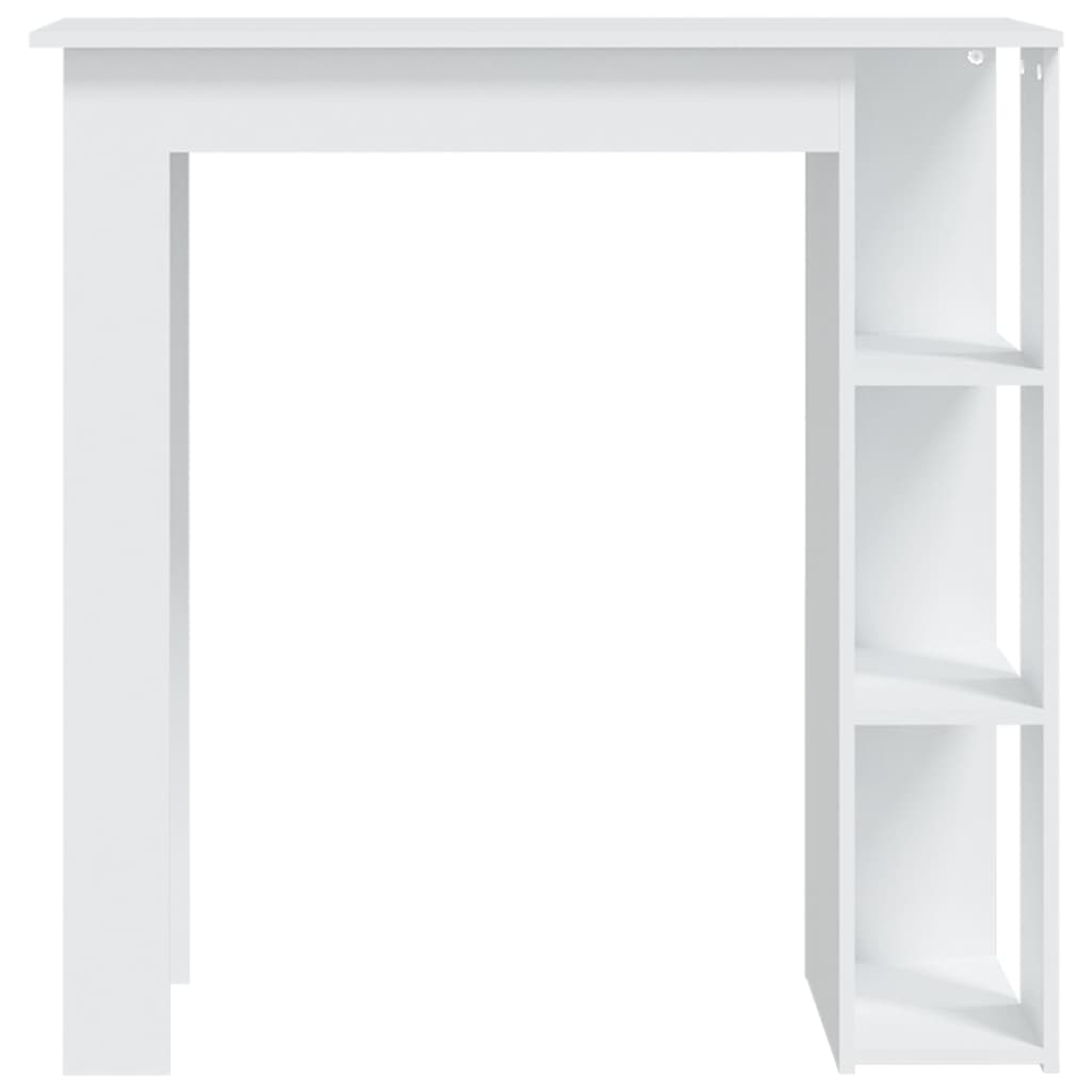 Vidaxl bartafel met schap 102x50x103,5 cm bewerkt hout wit
