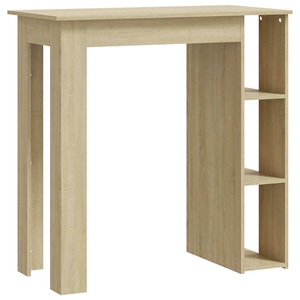 Vidaxl bartafel met schap 102x50x103,5 cm hout sonoma eikenkleur